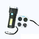 Lanterna Led 5 em 1 - Ultra Brilhante De Longo Alcance - Recarregável USB Portátil