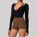 Blusa Wrap Manga Longa Respirável