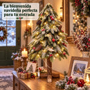 Árvore de Natal Decorativa com Luzes LED e Efeito Neve