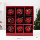Kit 9 Bolas de Natal 8cm Estampa Xadrez