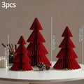 Enfeites de Papel Colmeia para Mesa de Natal