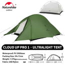 Barraca de Camping Cloud Up para 1, 2 ou 3 pessoas - ultraleve e impermeável
