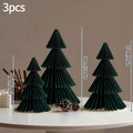 Enfeites de Papel Colmeia para Mesa de Natal
