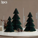 Enfeites de Papel Colmeia para Mesa de Natal