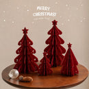 Enfeites de Papel Colmeia para Mesa de Natal