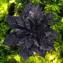 Flores Artificiais Glitter para Árvore de Natal