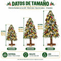 Árvore de Natal Decorativa com Luzes LED e Efeito Neve