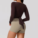 Blusa Wrap Manga Longa Respirável