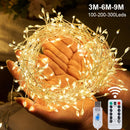 Pisca-Pisca LED Formato Fogos de Artifício com Controle Remoto