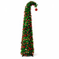 Árvore de Natal Telescópica Dobrável 1,5m/1,8m