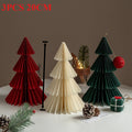Enfeites de Papel Colmeia para Mesa de Natal