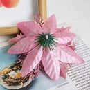 Flores Artificiais Glitter para Árvore de Natal