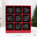 Kit 9 Bolas de Natal 8cm Estampa Xadrez