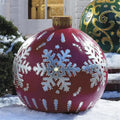 Bola Inflável Gigante de Natal Estampa Floco de Neve