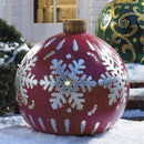 Bola Inflável Gigante de Natal Estampa Floco de Neve