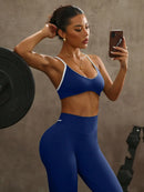 Conjunto Top Aberto nas Costas + Legging Bicolor