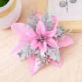 Flores Artificiais Glitter para Árvore de Natal