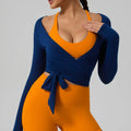 Blusa Wrap Manga Longa Respirável