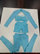 Conjunto Sem Costura Legging + Top Manga Longa
