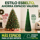 Árvore de Natal Dobrável Fina com Neve Realista