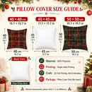 Kit 2 Capas de Almofada Xadrez de Natal