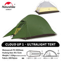Barraca de Camping Cloud Up para 1, 2 ou 3 pessoas - ultraleve e impermeável