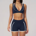 Conjunto Top Esportivo + Shorts Ciclista Cintura Alta