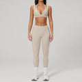 Conjunto Top Esportivo + Shorts Ciclista Cintura Alta