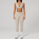 Conjunto Top Esportivo + Shorts Ciclista Cintura Alta
