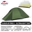Barraca de Camping Cloud Up para 1, 2 ou 3 pessoas - ultraleve e impermeável