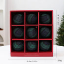 Kit 9 Bolas de Natal 8cm Estampa Xadrez