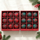Kit 9 Bolas de Natal 8cm Estampa Xadrez