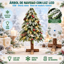 Árvore de Natal Decorativa com Luzes LED e Efeito Neve
