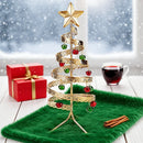 Mini Árvore de Natal de Ferro Rendado com Sino e Estrela