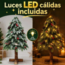 Árvore de Natal Decorativa com Luzes LED e Efeito Neve