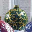 Bola Inflável Gigante de Natal Estampa Floco de Neve