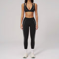 Conjunto Top Esportivo + Shorts Ciclista Cintura Alta