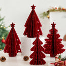 Enfeites de Papel Colmeia para Mesa de Natal
