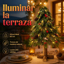 Árvore de Natal Decorativa com Luzes LED e Efeito Neve