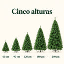 Árvore de Natal Verde com Suporte de Metal