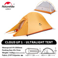 Barraca de Camping Cloud Up para 1, 2 ou 3 pessoas - ultraleve e impermeável