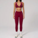 Conjunto Top Esportivo + Shorts Ciclista Cintura Alta