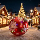 Bola Inflável Gigante de Natal Estampa Floco de Neve