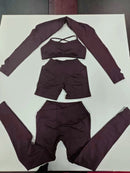 Conjunto Sem Costura Legging + Top Manga Longa